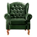 Ver imagem 4 de Poltrona Decorativa Chesterfield Retrô Couro Sintético Imperador 86cm