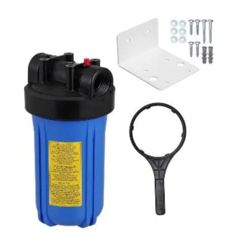 Carcaça Big Blue 10" C/ Chave e Sup. - Conexão 1" (s/ Refil)