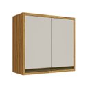 Ver imagem 3 de Armário Aéreo de Cozinha 80cm 2 Portas 100% MDF Barbados Espresso Móveis Bege/Amêndoa/Off White