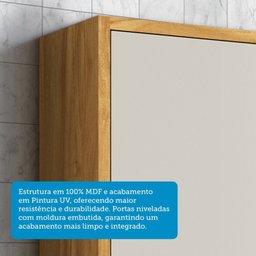 Armário Aéreo de Cozinha 80cm 2 Portas 100% Mdf Barbados Espresso Móveis - 6
