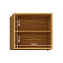 Ver imagem 4 de Armário Aéreo de Cozinha 80cm 2 Portas 100% MDF Barbados Espresso Móveis Bege/Amêndoa/Off White