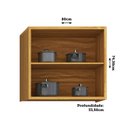 Ver imagem 5 de Armário Aéreo de Cozinha 80cm 2 Portas 100% MDF Barbados Espresso Móveis Bege/Amêndoa/Off White