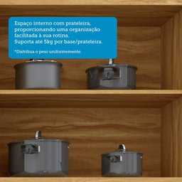 Armário Aéreo de Cozinha 80cm 2 Portas 100% Mdf Barbados Espresso Móveis - 7