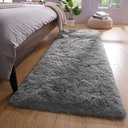 Ver imagem 1 de Tapete Passadeira Retangular 60cm x 200cm Felpudo Antiderrapante Cinza Oem
