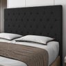 Cabeceira Cama Box Casal Queen Size Potenza 160cm Linho Preto - Desk Design - 2
