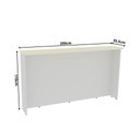 Ver imagem 3 de Bancada Ilha 200cm 100% MDF Cozinha Sevilha Branco/Ártico/Cinza Argila