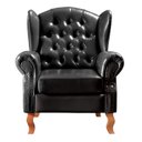 Ver imagem 4 de Poltrona e Puff Chesterfield Imperador Decoração Retrô Vintage Preto
