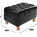 Ver imagem 6 de Poltrona e Puff Chesterfield Imperador Decoração Retrô Vintage Preto