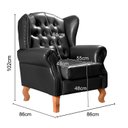 Ver imagem 3 de Poltrona e Puff Chesterfield Imperador Decoração Retrô Vintage Preto