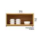 Ver imagem 5 de Armário Aéreo de Cozinha 80cm 1 Porta Basculante 100% MDF Barbados Espresso Móveis Bege/Amêndoa/Off White