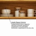 Ver mais imagens de Armário Aéreo de Cozinha 80cm 1 Porta Basculante 100% MDF Barbados Espresso Móveis Bege/Amêndoa/Off White