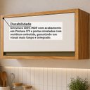 Ver imagem 6 de Armário Aéreo de Cozinha 80cm 1 Porta Basculante 100% MDF Barbados Espresso Móveis Bege/Amêndoa/Off White