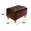 Ver imagem 6 de Poltrona e Puff Chesterfield Imperador Decoração Retrô Vintage