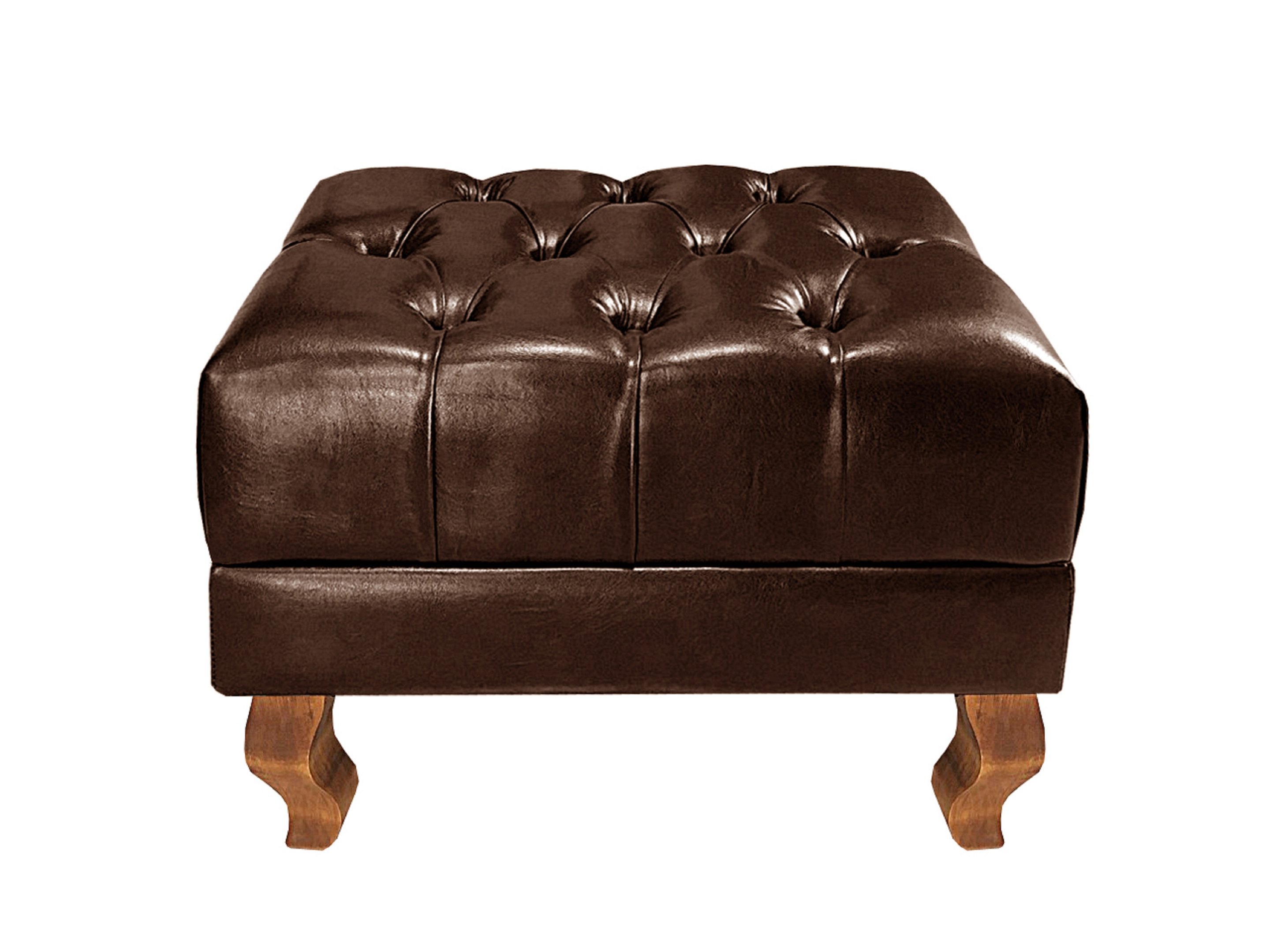 Poltrona e Puff Chesterfield Imperador Decoração Retrô Vintage - 5