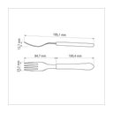 Ver imagem 5 de Kit 24 Garfo de Mesa Tramontina Leme Inox Vermelho