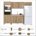 Ver imagem 6 de Cozinha Modulada Torre Quente 4 Peças Montreal Amarelo/Castani