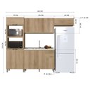Ver imagem 4 de Cozinha Modulada Torre Quente 4 Peças Montreal Amarelo/Castani