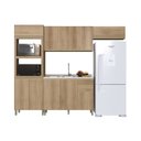 Ver imagem 3 de Cozinha Modulada Torre Quente 4 Peças Montreal Amarelo/Castani