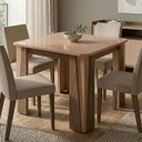 Ver imagem 1 de Mesa de Jantar Ópera 4 Lugares Carvalho e Fendi para Sala de Jantar Sofisticada