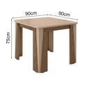 Ver imagem 4 de Mesa de Jantar Ópera 4 Lugares Carvalho e Fendi para Sala de Jantar Sofisticada