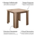 Ver imagem 3 de Mesa de Jantar Ópera 4 Lugares Carvalho e Fendi para Sala de Jantar Sofisticada