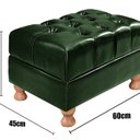 Ver imagem 6 de Poltrona e Puff Chesterfield Imperador Decoração Retrô Vintage Verde