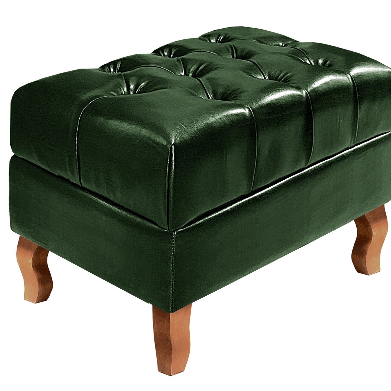 Poltrona e Puff Chesterfield Imperador Decoração Retrô Vintage - 5