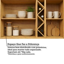 Armário Aéreo de Cozinha 120cm 3 Portas com Vidro Reflecta 100% Mdf Barbados Espresso Móveis - 9 Armário Aéreo de Cozinha 120cm 3 Portas com Vidro Reflecta 100% Mdf Barbados Espresso Móveis - 9