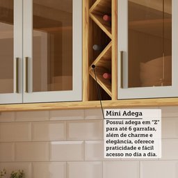 Armário Aéreo de Cozinha 120cm 3 Portas com Vidro Reflecta 100% Mdf Barbados Espresso Móveis - 7 Armário Aéreo de Cozinha 120cm 3 Portas com Vidro Reflecta 100% Mdf Barbados Espresso Móveis - 7