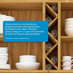 Armário Aéreo de Cozinha 120cm 3 Portas 100% Mdf Barbados Espresso Móveis - 7