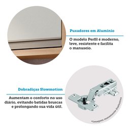 Armário Aéreo de Cozinha 120cm 3 Portas 100% Mdf Barbados Espresso Móveis - 8