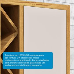 Armário Aéreo de Cozinha 120cm 3 Portas 100% Mdf Barbados Espresso Móveis - 6