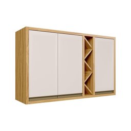 Armário Aéreo de Cozinha 120cm 3 Portas 100% Mdf Barbados Espresso Móveis - 4