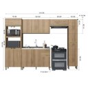 Ver imagem 4 de Cozinha Modulada Torre Quente 5 Peças Montreal Amarelo/Castani