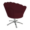Ver imagem 2 de Poltrona Decorativa Pétala Base Giratória Metal Suede Marsala Mz Decor