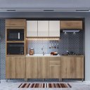Ver imagem 1 de Cozinha Modulada Torre Quente 5 Peças Montreal Amarelo/Castani/Off-White