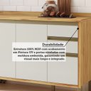 Ver imagem 7 de Balcão de Cozinha 120cm 2 Portas e 3 Gavetas com Tampo 100% MDF Barbados Espresso Móveis Bege/Amêndoa/Off White