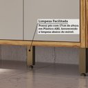 Ver mais imagens de Balcão de Cozinha 120cm 2 Portas e 3 Gavetas com Tampo 100% MDF Barbados Espresso Móveis Bege/Amêndoa/Off White