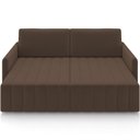 Ver imagem 5 de Sofá Cama Retrátil para Sala de Estar 220cm Porthos M03 Veludo Marrom - Lyam Decor