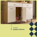 Ver imagem 6 de Armário de Cozinha Compacto 8 Portas 2 Gavetass com Nicho Vogue Kits Paraná - Freijo e Soft