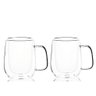 Conjunto 2 Copos com Alça Parede Dupla 350ml Borossilicato - 1