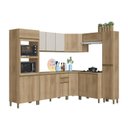 Ver imagem 3 de Cozinha Modulada de Canto Torre Quente Balcão com Tampo 120cm 8 Peças Montreal