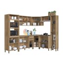 Ver imagem 5 de Cozinha Modulada de Canto Torre Quente Balcão com Tampo 120cm 8 Peças Montreal