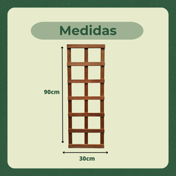Treliça Jardim Vertical Eucalipto 30x90 Cm Stain Mogno - 4