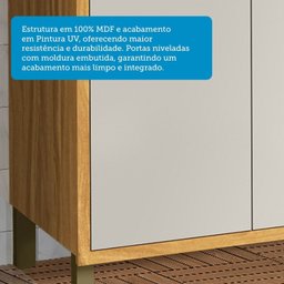 Balcão de Cozinha 80cm 2 Portas com Tampo 100% Mdf Barbados Espresso Móveis - 6