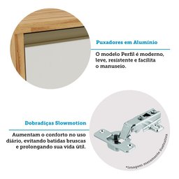 Balcão de Cozinha 80cm 2 Portas com Tampo 100% Mdf Barbados Espresso Móveis - 9