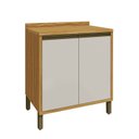 Ver imagem 3 de Balcão de Cozinha 80cm 2 Portas com Tampo 100% MDF Barbados Espresso Móveis Bege/Amêndoa/Off White