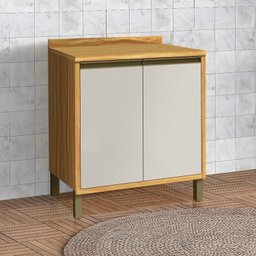 Balcão de Cozinha 80cm 2 Portas com Tampo 100% Mdf Barbados Espresso Móveis - 2