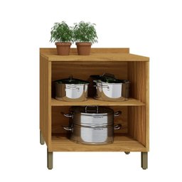 Balcão de Cozinha 80cm 2 Portas com Tampo 100% Mdf Barbados Espresso Móveis - 4
