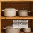 Ver mais imagens de Balcão de Cozinha 80cm 2 Portas com Tampo 100% MDF Barbados Espresso Móveis Bege/Amêndoa/Off White